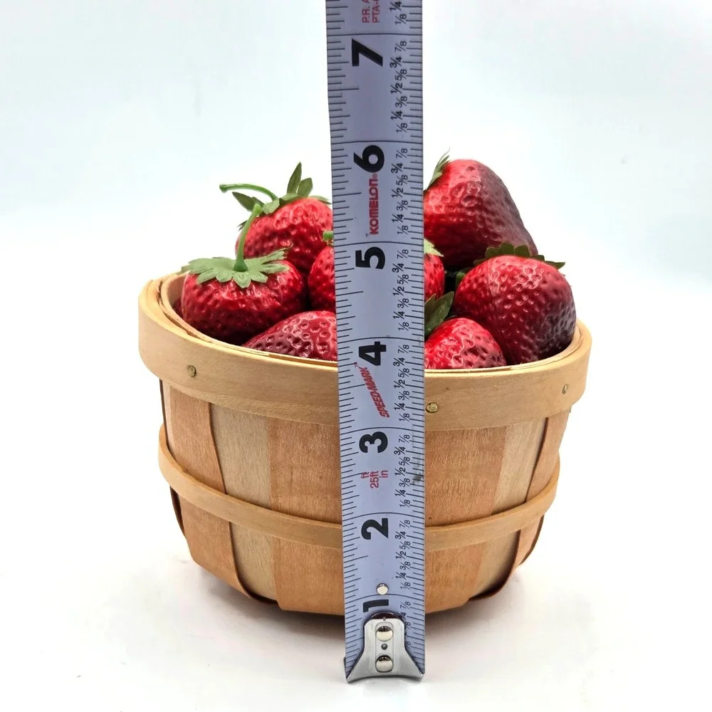 Classic Basket of Strawberries Country Cottage Core Farmhouse